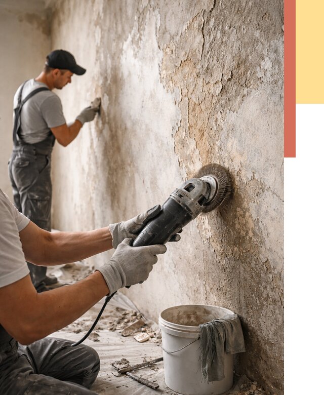 Снятие и удаление краски со стен в Лобне от 2168 руб. — ОТДЕЛОЧНИК-Лбн