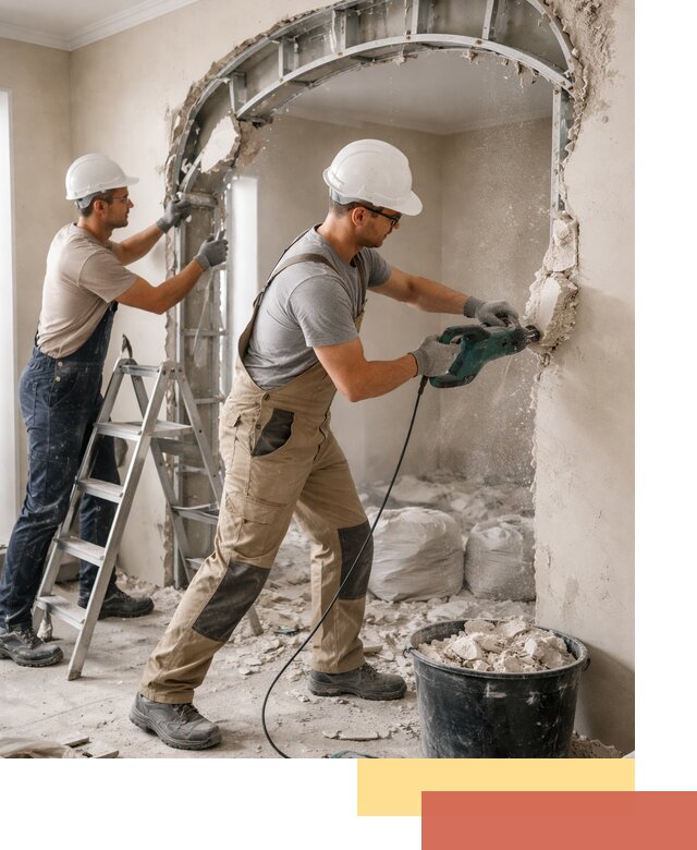 Демонтаж гипсокартонной арки в Лобне быстро и аккуратно