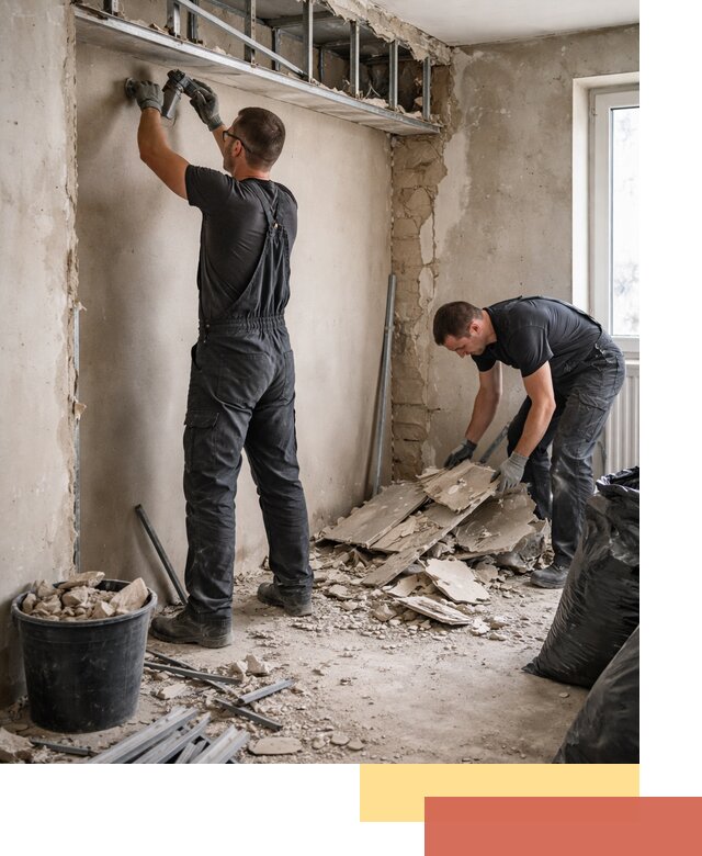 Демонтаж короба из гипсокартона в Лобне быстро и аккуратно