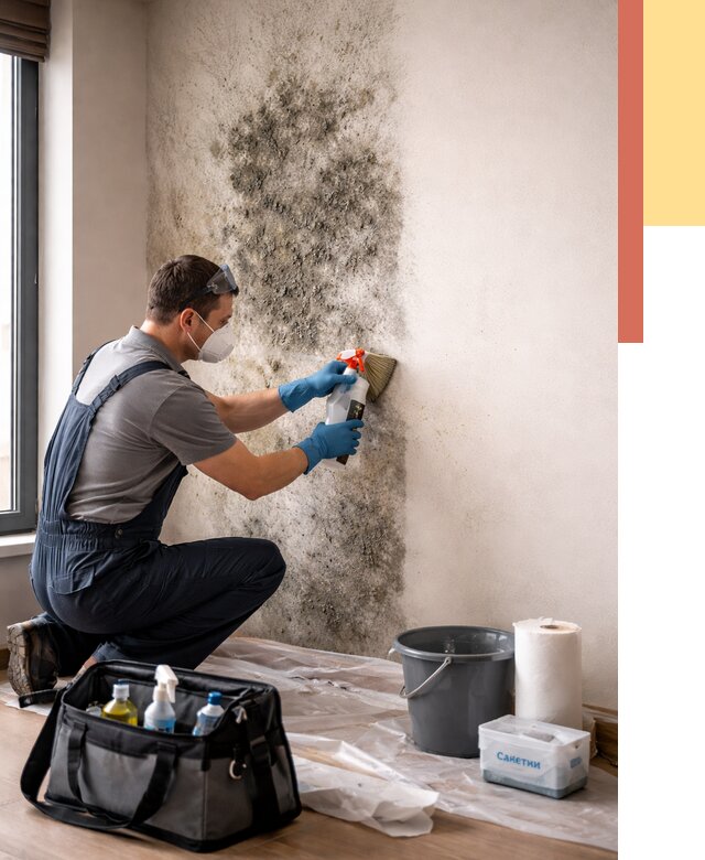 Удаление плесени со стен в Лобне от 2220 руб. — быстро и недорого | ОТДЕЛОЧНИК-Лбн