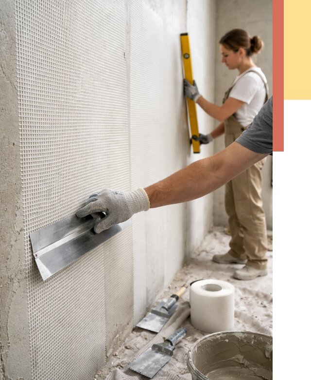 Армирование стен стеклосеткой в Лобне от 3304 руб. под ключ | ОТДЕЛОЧНИК-Лбн