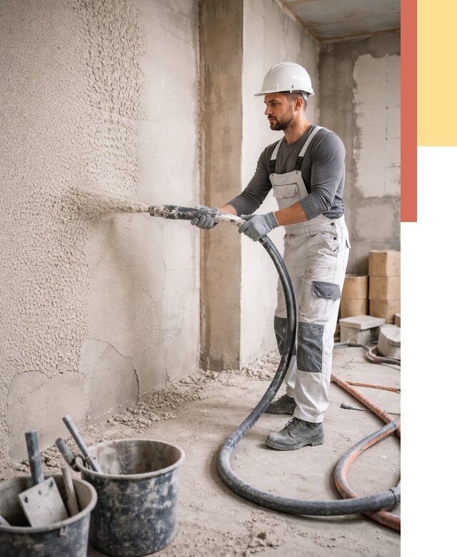 Машинная штукатурка стен в Лобне под ключ от 6712 руб./м2 | ОТДЕЛОЧНИК-Лбн