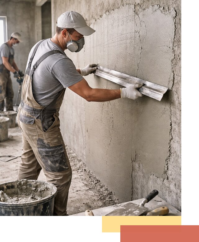 Штукатурка бетонных стен в Лобне качественно и долговечно