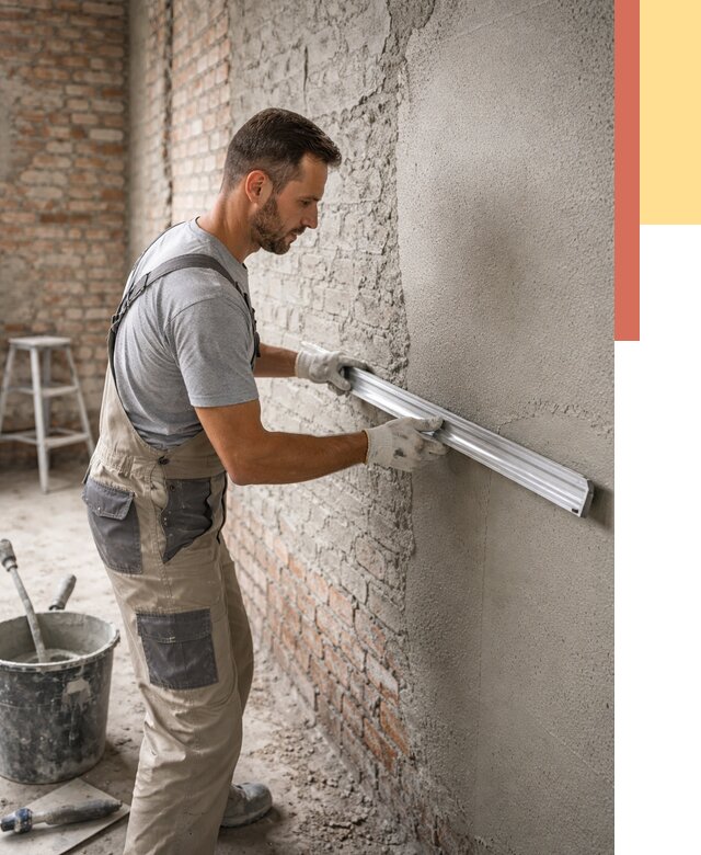 Штукатурка кирпичных стен в Лобне от 4647 руб/м2 — быстро и недорого | ОТДЕЛОЧНИК-Лбн