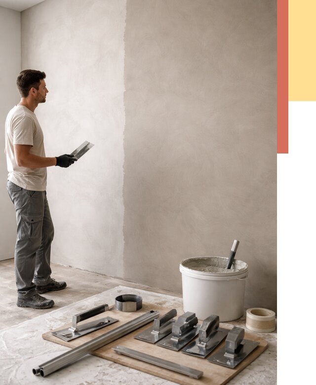 Нанесение микроцемента на стены в Лобне от 3304 руб./м2 под ключ | ОТДЕЛОЧНИК-Лбн