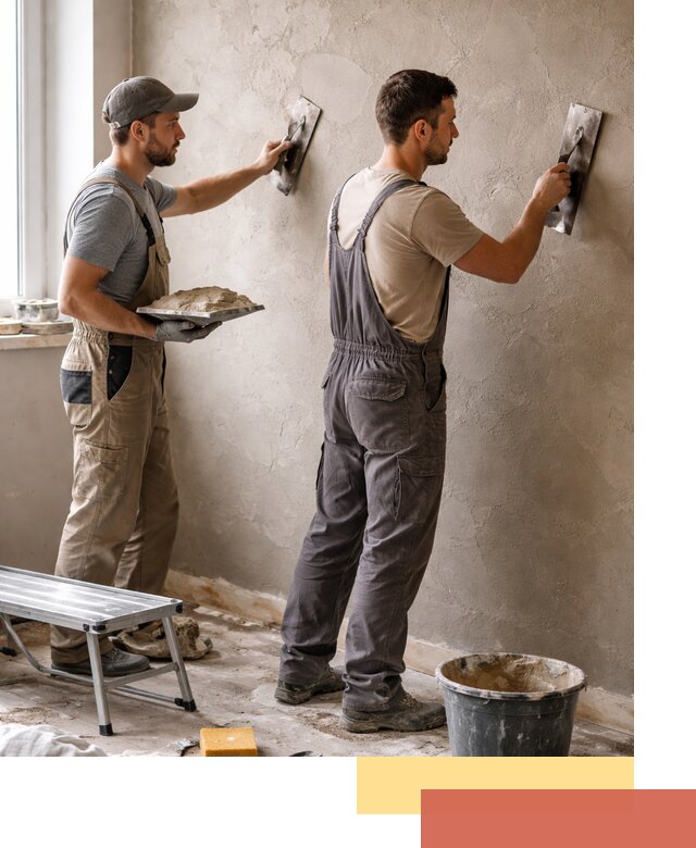 Ремонт декоративной штукатурки и восстановление фактуры в Лобне