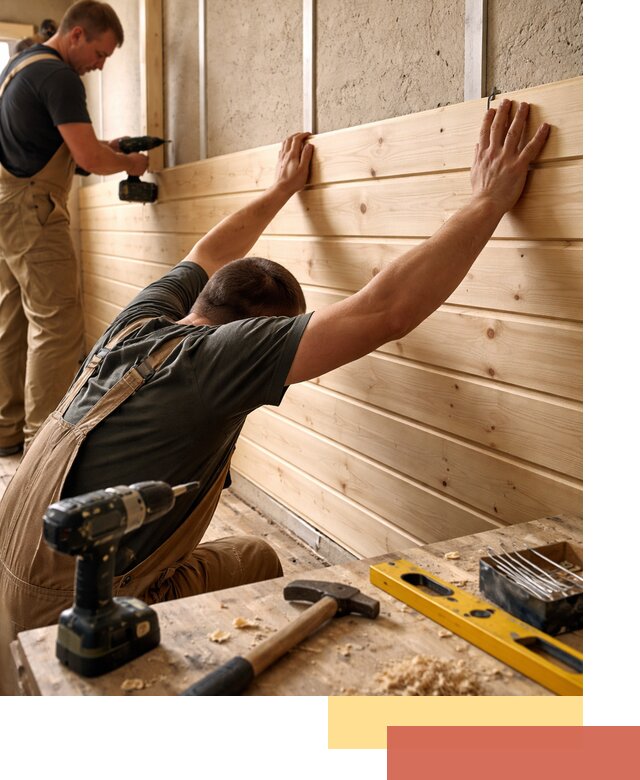 Монтаж деревянной вагонки на стены в Лобне быстро и качественно