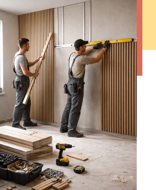 Монтаж реечных панелей на стены в Лобне от 1239 руб. — быстро и недорого | ОТДЕЛОЧНИК-Лбн