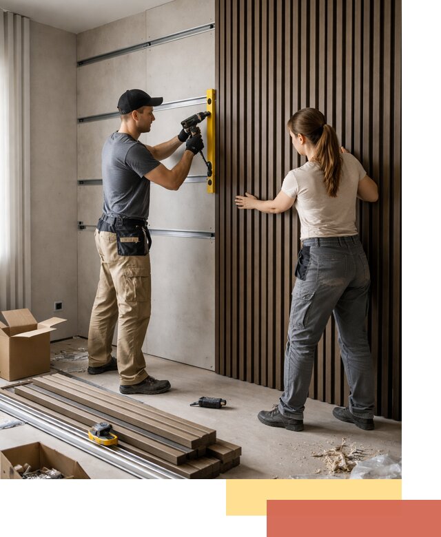 Монтаж реечных панелей на стены в Лобне