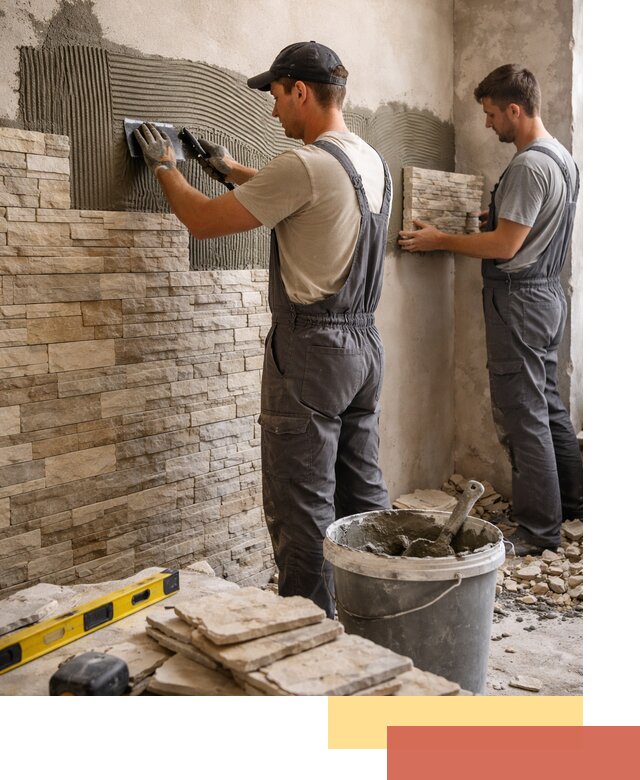 Монтаж искусственного камня в Лобне — облицовка стен и фасадов