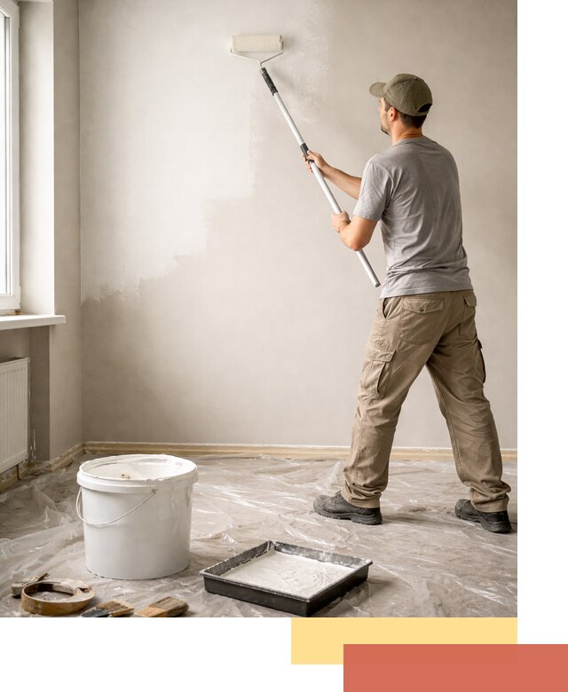 Покраска стен латексной краской в Лобне качественно и быстро