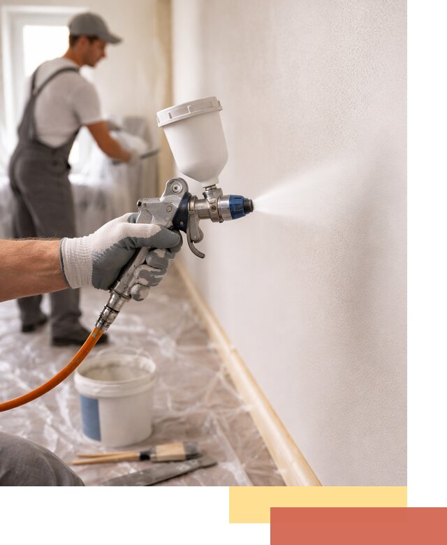 Покраска стен краскопультом в Лобне быстро и качественно