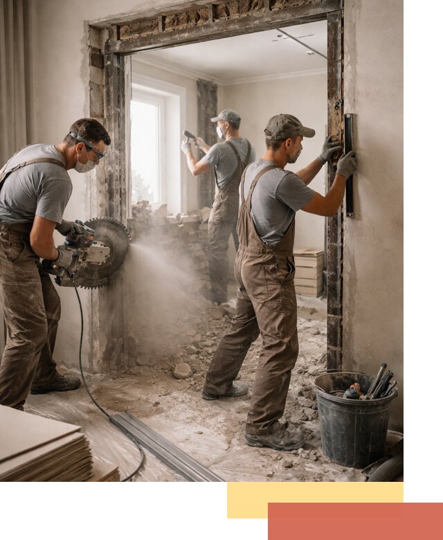 Расширение дверного проема под установку новой двери в Лобне