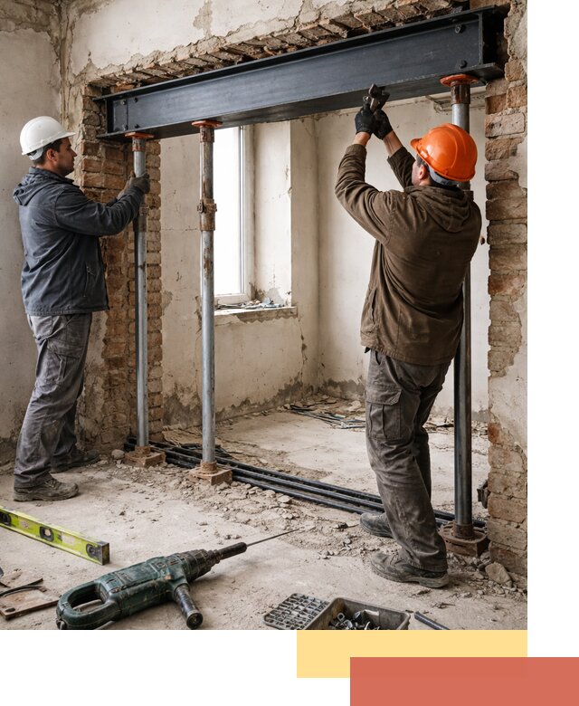 Усиление проема в стене в Лобне для расширения и безопасности