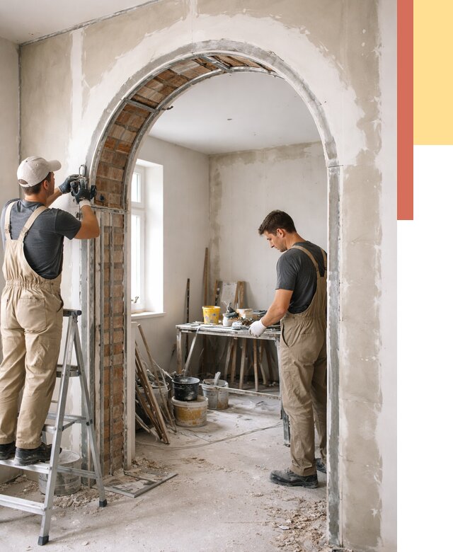 Устройство арочного проема в Лобне от 9810 руб. под ключ — быстро и недорого | ОТДЕЛОЧНИК-Лбн