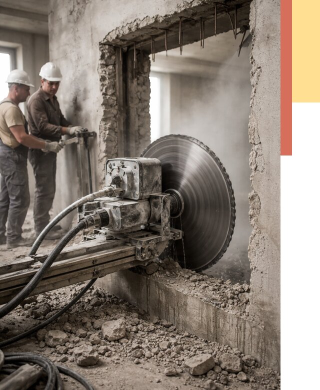 Алмазная резка проемов в Лобне от 4647 руб. быстро и недорого | ОТДЕЛОЧНИК-Лбн