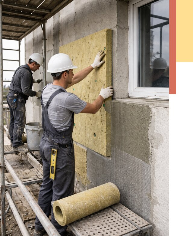 Утепление стен в Лобне от 4440 руб. под ключ — быстро и недорого | ОТДЕЛОЧНИК-Лбн