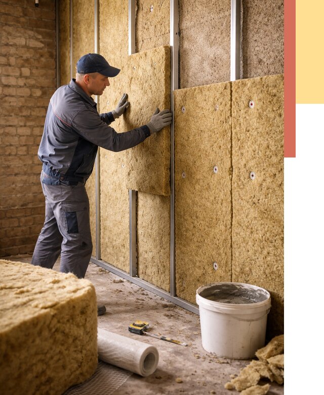 Утепление стен минватой в Лобне от 1394 руб./м2 — недорого и быстро | ОТДЕЛОЧНИК-Лбн