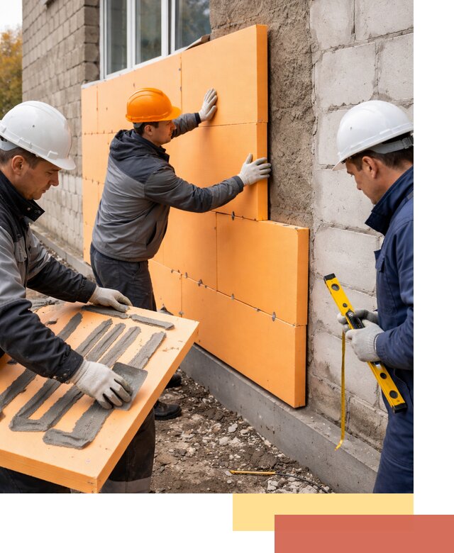 Утепление фасада пеноплексом под ключ в Лобне