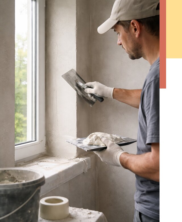 Штукатурка откосов в Лобне от 4647 руб/м² — услуги и выравнивание под ключ | ОТДЕЛОЧНИК-Лбн