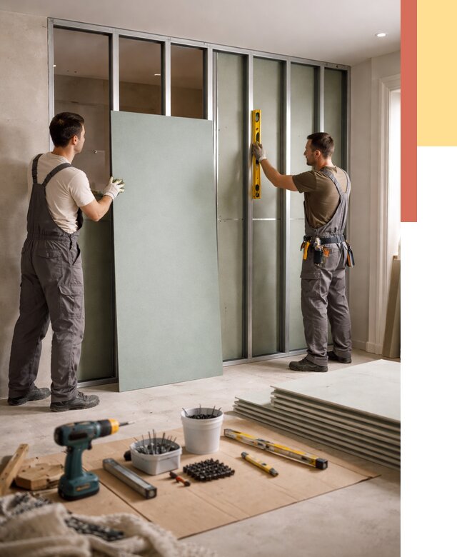 Перегородка из влагостойкого гипсокартона в Лобне от 4956 руб. — монтаж под ключ | ОТДЕЛОЧНИК-Лбн