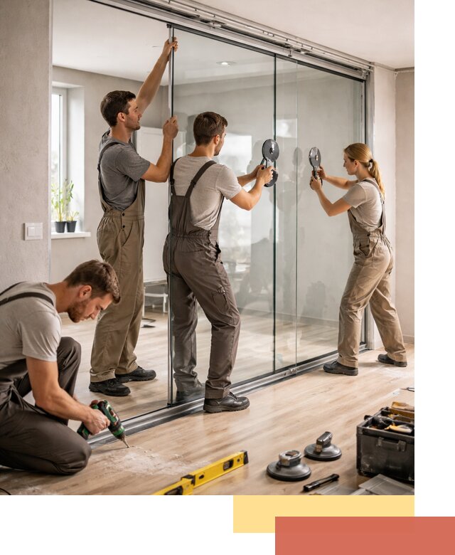 Изготовление стеклянных перегородок на заказ в Лобне