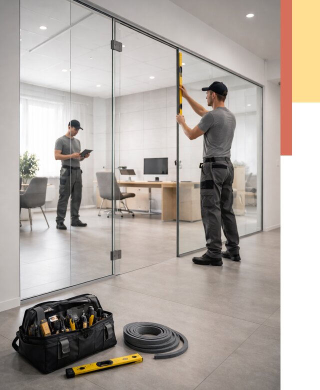 Цельностеклянные перегородки под ключ в Лобне от 9810 руб. — монтаж и цены | ОТДЕЛОЧНИК-Лбн