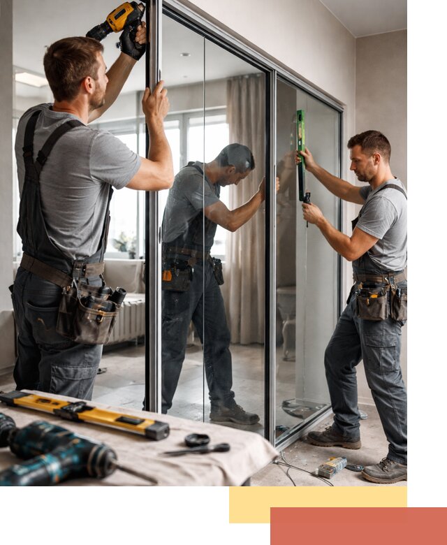 Каркасные стеклянные перегородки под ключ в Лобне