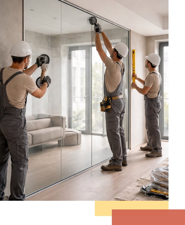 Перегородки из закаленного стекла в Лобне для офисов и квартир