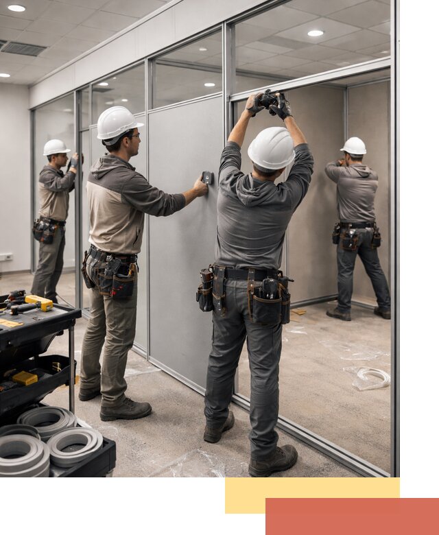 Мобильные офисные перегородки под ключ в Лобне