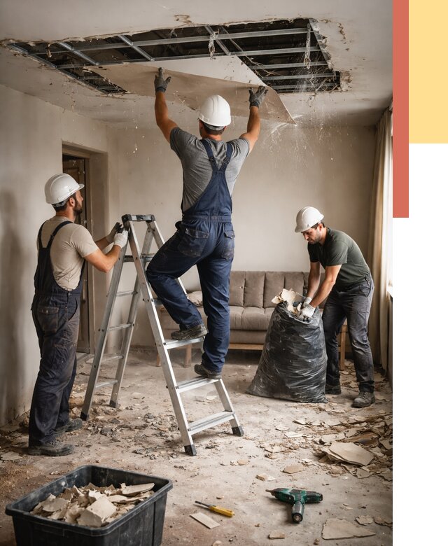 Демонтаж гипсокартонного потолка в Лобне от 434 руб. за м2 — ОТДЕЛОЧНИК-Лбн