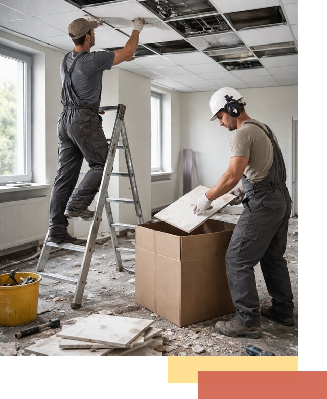 Демонтаж потолочной плитки в Лобне быстро и аккуратно