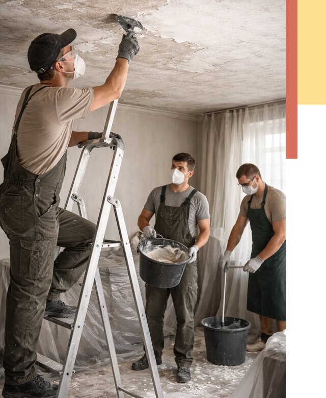 Удаление побелки с потолка в Лобне от 2582 руб. быстро и недорого | ОТДЕЛОЧНИК-Лбн