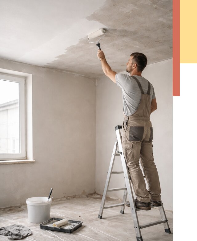 Грунтовка потолка в Лобне от 2582 руб. — быстро и недорого | ОТДЕЛОЧНИК-Лбн