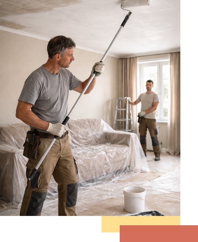 Грунтовка потолка в Лобне — подготовка под покраску и отделку