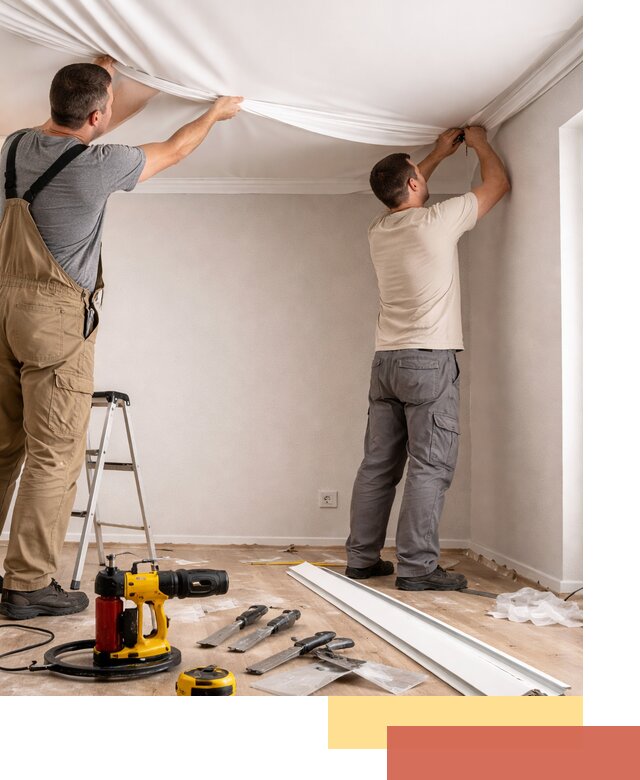 Монтаж ПВХ натяжного потолка в Лобне качественно и быстро