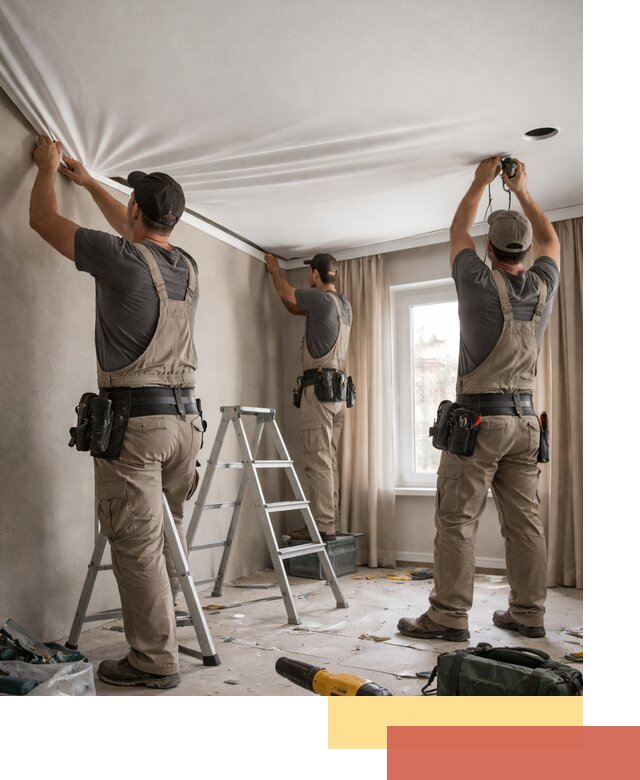 Монтаж матового натяжного потолка в Лобне качественно и быстро