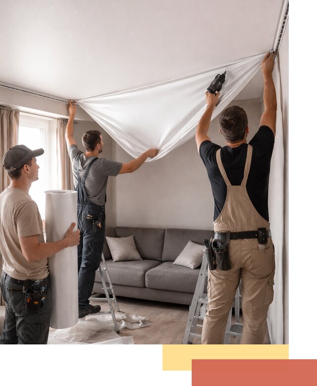 Монтаж сатинового натяжного потолка в Лобне качественно и быстро