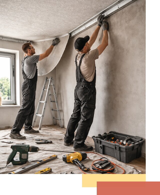 Монтаж фактурного натяжного потолка в Лобне качественно и быстро