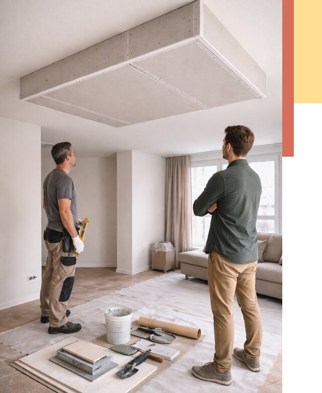 Короб на потолке из гипсокартона в Лобне от 2272 руб. — монтаж и услуги под ключ | ОТДЕЛОЧНИК-Лбн