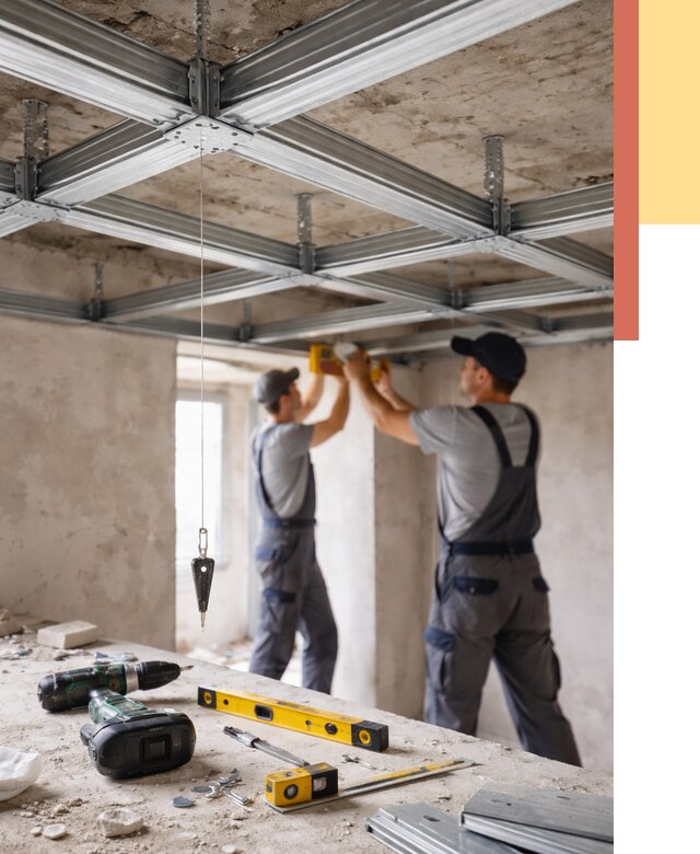 Монтаж каркаса потолка из профиля в Лобне от 4647 руб. — услуги ОТДЕЛОЧНИК-Лбн