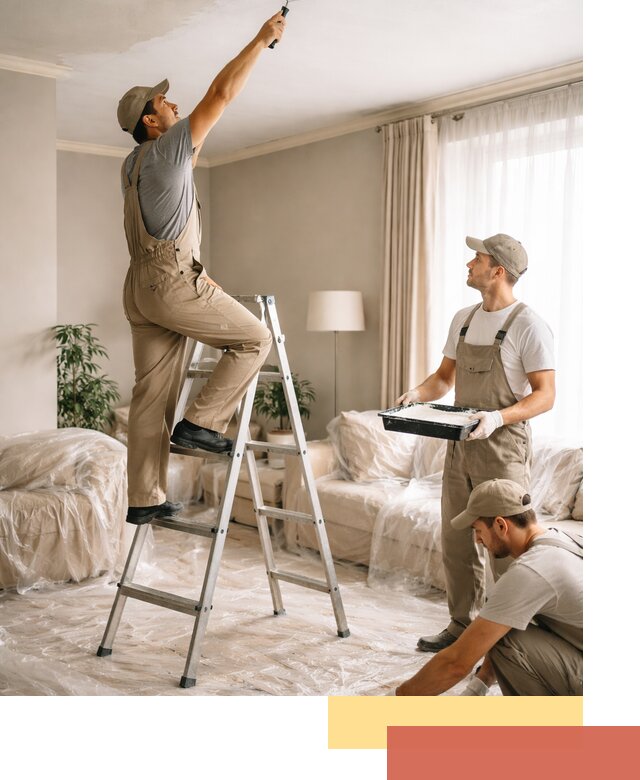 Покраска потолков акриловой краской в Лобне качественно и быстро