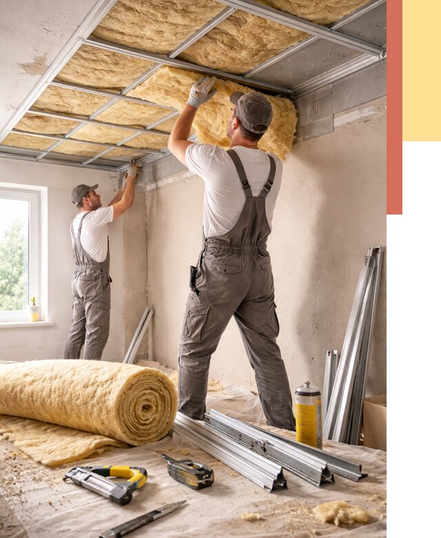 Утепление потолка в Лобне от 7435 руб/м2 — недорого, быстро, под ключ | ОТДЕЛОЧНИК-Лбн