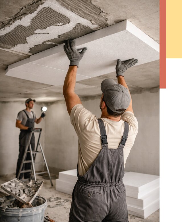 Утепление потолка пенопластом в Лобне от 4647 руб/м2 — недорого и быстро | ОТДЕЛОЧНИК-Лбн